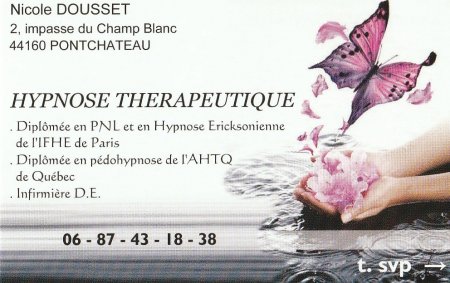 Carte de visite Hypnose NICOLE DOUSSET 9a3a0